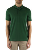 VERDE SCURO | Polo regular fit in cotone piquet con patch logo