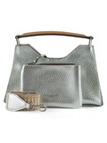 ARGENTO | Borsa a mano in pelle bubble AURORA Small