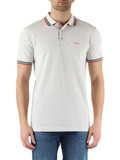 GRIGIO CHIARO | Polo regular fit in cotone piquet con ricamo logo