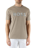 TORTORA | T-shirt in cotone stretch con scritta logo