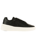 NERO | Sneakers in ecopelle con placca logo rimovibile