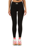 NERO | ACTIVE: Leggings sportivo Soft Touch Fabric con patch logo