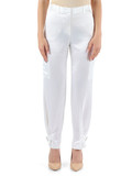 BIANCO | Pantalone satin con tasche cargo