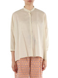 BEIGE | Camicia oversize in voile di cotone