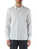 BIANCO | Camicia BARCELONA Straight fit in cotone e viscosa