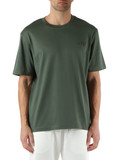 VERDE MILITARE | T-shirt in cotone relaxed fit con ricamo logo