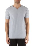 GRIGIO | T-shirt regular fit in cotone fiammato