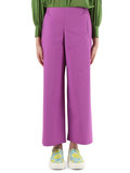 VIOLA CHIARO | Pantalone gamba larga in cotone stretch