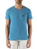 AZZURRO | T-shirt in cotone con taschino frontale