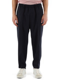 BLU SCURO | Pantalone in misto fresco lana PANTELLERIA BLU SCURO | Pantalone in misto fresco lana PANTELLERIA