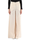 BEIGE | Pantalone gamba larga in lyocell e cotone PSYCHO