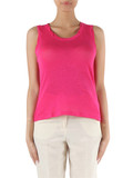 FUCSIA | Top in lino stretch fiammato ASIAGO