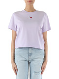 VIOLA CHIARO | T-shirt in misto cotone con patch logo frontale