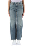 BLU CHIARO | Pantalone jeans cinque tasche Relaxed Straight High Waist