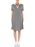 A RIGHE | Abito polo svasato in cotone piquet A RIGHE | Abito polo svasato in cotone piquet