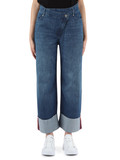 BLU | Pantalone jeans con chiusura decentrata