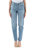 BLU CHIARO | Pantalone jeans cinque tasche Mom fit