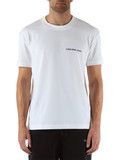 BIANCO | T-shirt in cotone con scritta logo a rilievo