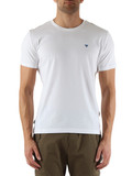 BIANCO | T-shirt in cotone con ricamo logo frontale