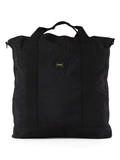 NERO | Borsa a mano in nylon con patch logo