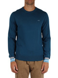 BLU | Maglia in cotone e lana merino con polsini a contrasto BLU | Maglia in cotone e lana merino con polsini a contrasto