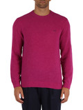 FUCSIA | Maglia in misto lana merino e alpaca con ricamo logo