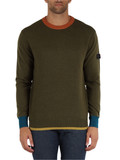 VERDE MILITARE | Maglia girocollo in misto lana NEW MARLON