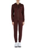 BORDEAUX | La tuta in misto viscosa comprende felpa con zip e pantalone BORDEAUX | La tuta in misto viscosa comprende felpa con zip e pantalone