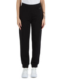 NERO | Pantalone sportivo in cotone con scritta logo a rilievo NERO | Pantalone sportivo in cotone con scritta logo a rilievo