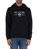 BLU SCURO | Felpa in cotone con cappuccio e ricamo logo BLU SCURO | Felpa in cotone con cappuccio e ricamo logo