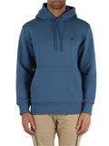 BLU | Felpa in misto cotone con cappuccio e ricamo logo