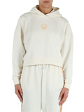 PANNA | Felpa cropped con cappuccio e stampa frontale PANNA | Felpa cropped con cappuccio e stampa frontale