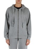 GRIGIO | Felpa in cotone garzato con cappuccio e zip GRIGIO | Felpa in cotone garzato con cappuccio e zip