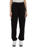 NERO | Pantalone sportivo in cotone garzato con tasche cargo NERO | Pantalone sportivo in cotone garzato con tasche cargo