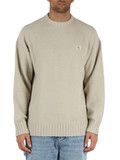 BEIGE | Maglia girocollo bouclè in misto cotone BEIGE | Maglia girocollo bouclè in misto cotone