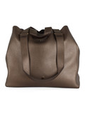 BRONZO | Borsa shopping effetto martellato con maxi pochette interna BRONZO | Borsa shopping effetto martellato con maxi pochette interna