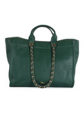 VERDE | Borsa a mano effetto martellato con logo impresso VERDE | Borsa a mano effetto martellato con logo impresso