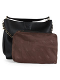 NERO | Borsa a mano effetto martellato con logo impresso NERO | Borsa a mano effetto martellato con logo impresso