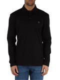 NERO | Polo in cotone mercerizzato con patch logo frontale NERO | Polo in cotone mercerizzato con patch logo frontale