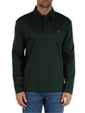 VERDE SCURO | Polo in cotone mercerizzato con patch logo frontale VERDE SCURO | Polo in cotone mercerizzato con patch logo frontale