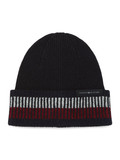 BLU SCURO | Cappello in lana e cotone con dettagli a contrasto BLU SCURO | Cappello in lana e cotone con dettagli a contrasto