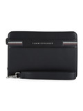 BLU SCURO | Pochette in ecopelle con scritta logo frontale BLU SCURO | Pochette in ecopelle con scritta logo frontale