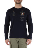 BLU SCURO | T-shirt in cotone Regular fit con ricamo logo BLU SCURO | T-shirt in cotone Regular fit con ricamo logo