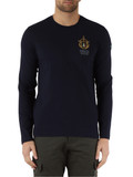 BLU SCURO | T-shirt in cotone Regular fit con ricamo logo BLU SCURO | T-shirt in cotone Regular fit con ricamo logo