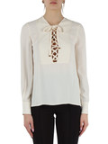 PANNA | Blusa in georgette di viscosa con dettaglio laçage PANNA | Blusa in georgette di viscosa con dettaglio laçage