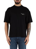 NERO | T-shirt oversize in cotone con ricamo logo frontale NERO | T-shirt oversize in cotone con ricamo logo frontale