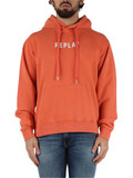 ARANCIONE | Felpa in cotone lavato con cappuccio e scritta logo ARANCIONE | Felpa in cotone lavato con cappuccio e scritta logo