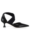 NERO | Decolleté in pelle con inserto in tessuto elasticizzato NERO | Decolleté in pelle con inserto in tessuto elasticizzato