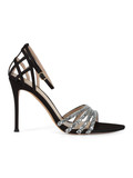 NERO | Sandali in satin con strass applicati NERO | Sandali in satin con strass applicati