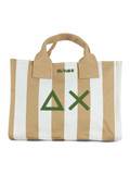 A RIGHE | Borsa a mano in canvas con ricamo logo A RIGHE | Borsa a mano in canvas con ricamo logo